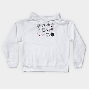 Happy panda and friends Kids Hoodie